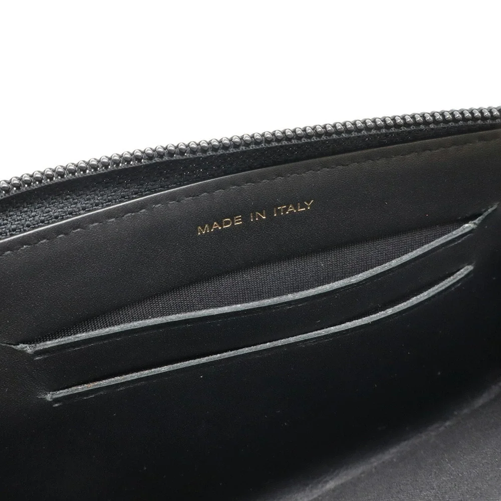 CHANEL Black Caviar Leather Logo Wallet